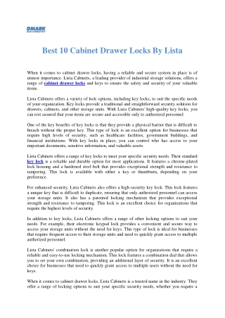 Best 10 Cabinet Drawer Locks By Lista