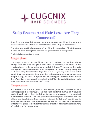 Scalp Eczema and hair loss Are they connected