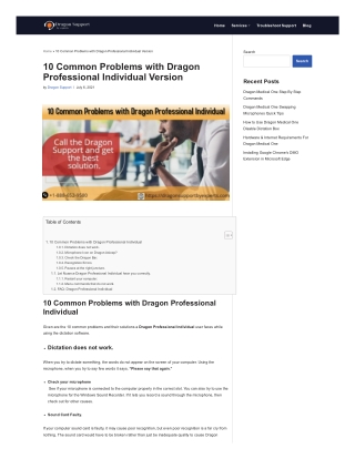 10 Common Problems with Dragon Professional Individual