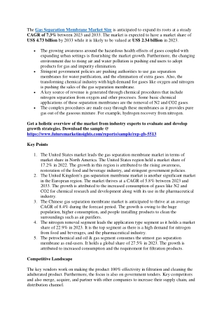 The Growing Demand for Gas Separation Membrane Market Size: A Industry Overview
