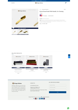 Brown Brass Brush With Handle