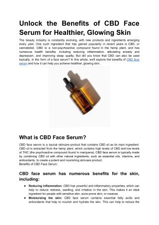 Unlock the Benefits of CBD Face Serum for Healthier, Glowing Skin (2)