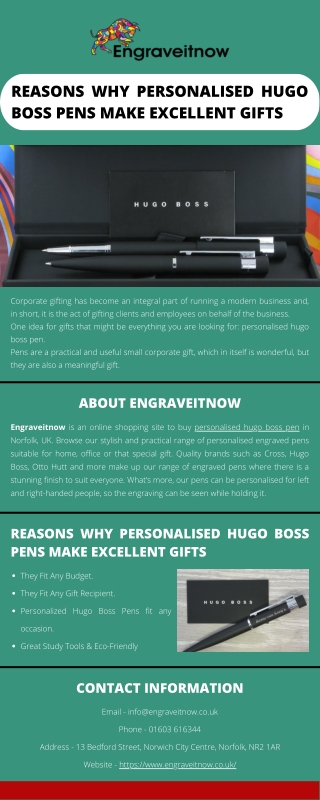 Reasons Why Personalised Hugo Boss Pens Make Excellent Gifts