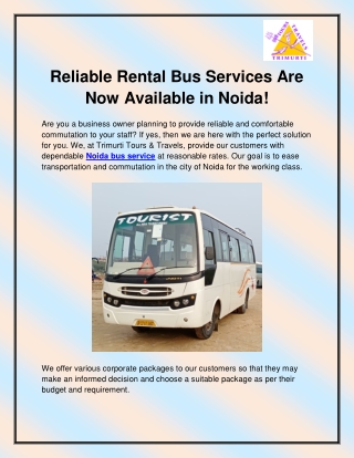 Noida bus service