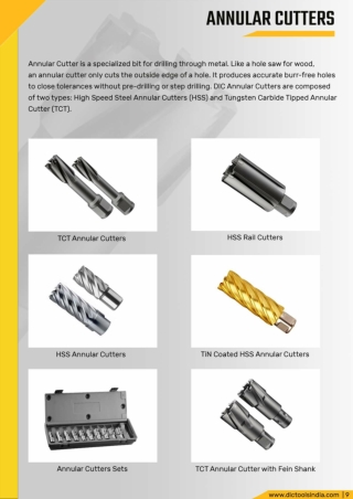 ANNULAR CUTTERS EXPORTERS