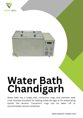 Water Bath in Chandigarh - Esporti Impex