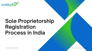 Sole Proprietorship Registration Process in India