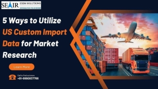 5 Ways to Utilize US Custom Import Data for Market Research