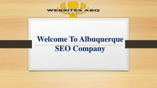 Welcome To Albuquerque SEO Company