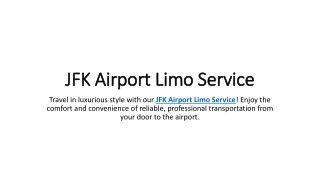 JFK Airport Limo Service