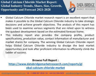 Calcium Chloride Market-Chemical Material