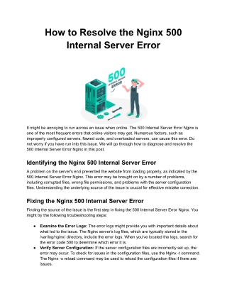 How to Resolve the Nginx 500 Internal Server Error