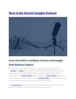 Best of the Skytale Insights Podcast