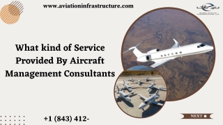 What kind of Service Provided By Aircraft Management Consultants