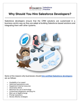 Why Should You Hire Salesforce Developers?