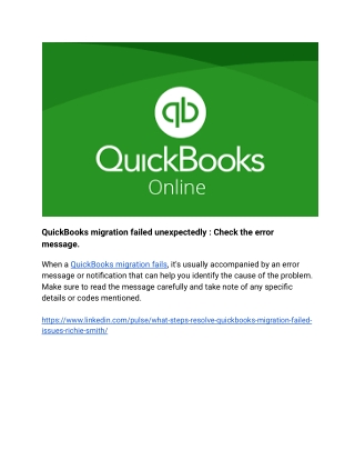 QuickBooks migration failed unexpectedly _ Check the error message