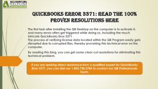 An effective method to troubleshoot QuickBooks Error 3371