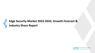 Edge Security Market Growth Potential & Forecast, 2032