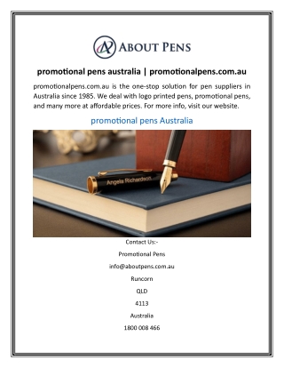 promotional pens australia promotionalpens.com.au