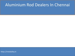 Aluminium Rod Dealers In Chennai