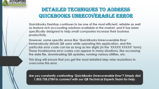 A quick guide to resolve QuickBooks Unrecoverable Error