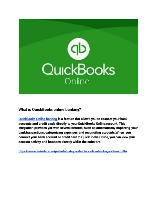 What is QuickBooks online banking