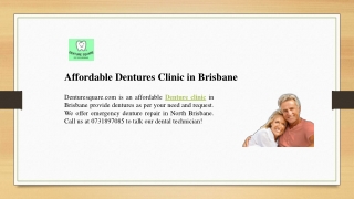 Affordable Dentures Clinic in Brisbane