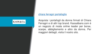 Portafoglio Chiara Ferragni Kaosalbano.com