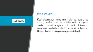 Slip da bagno da uomo Kaosalbano.com