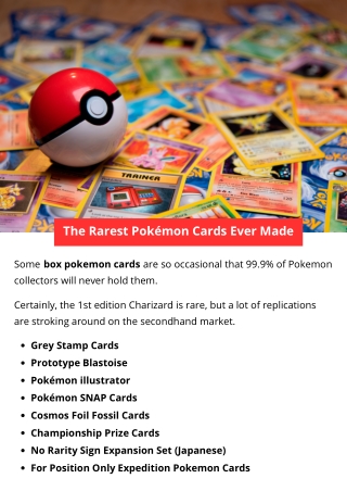 The Rarest Pokémon Cards Ever Made