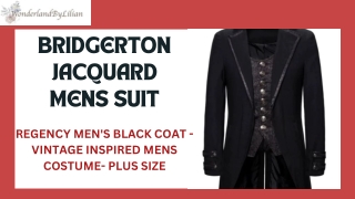 Step Into The Elegance Of The Era With Our Regency Men's Black Coat