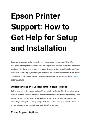 Epson Printer Support_ How to Get Help for Setup and Installation