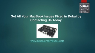 Get All Your MacBook Issues Fixed in Dubai by Contacting Us Today