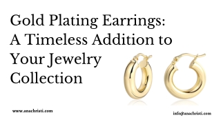 Gold Plating Earrings A Timeless Addition to Your Jewelry Collection