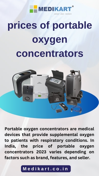 price of portable oxygen concentrator 2023 | Medikart HealtCare