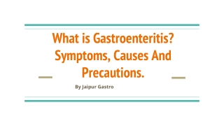 What is Gastroeteritis - Jaipur Gastro