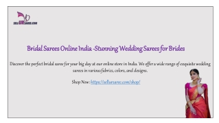 Top Bridal sarees online india