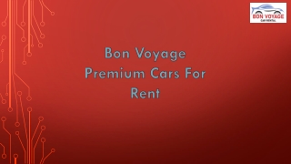 Premium Cars For Rent