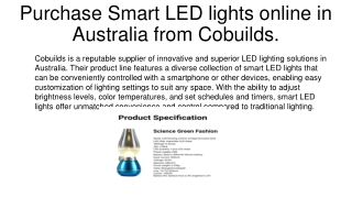 Purchase Smart LED lights online in Australia from Cobuilds