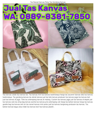 ౦889.8З81.ᜪ85౦ (WA) Tas Kanvas Murah Harga Tas Kanvas Pria