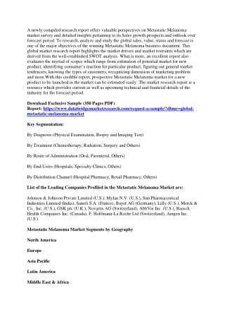 Metastatic Melanoma Market