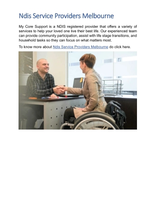 Ndis Service Providers Melbourne