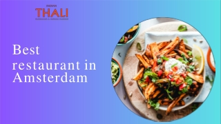 Best restaurant in Amsterdam | Indian Thali