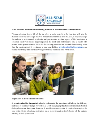 Private School Tuition Fees Issaquah