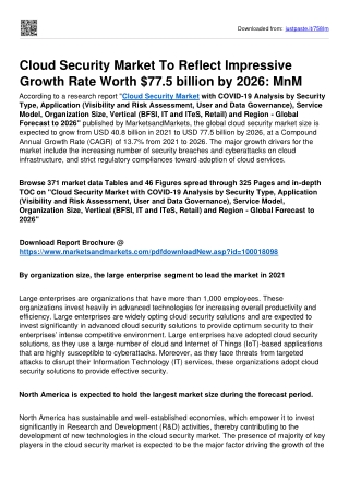 Cloud Security Market Size Is Estimated To Rise To $77.5 billion By 2027: Report