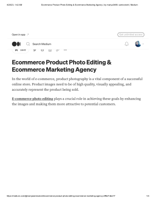 Ecommerce Product Photo Editing & Marketing Agency