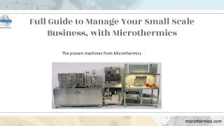 Full Guide to Manage Your Small Scale Business with Microthermics