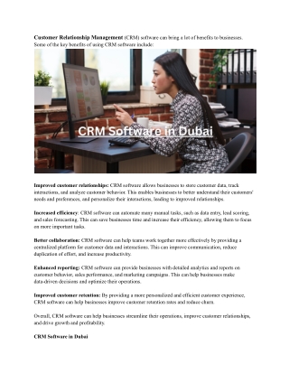CRM Software in Dubai