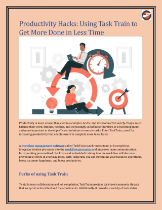 Productivity Hacks Using Task Train to Get More Done in Less Time