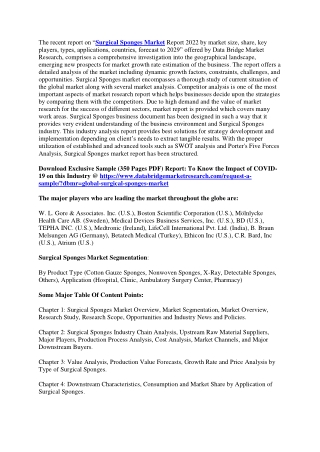 Surgical Sponges Market